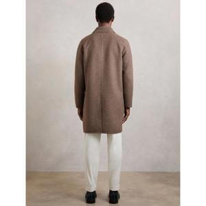 REISS Morpeth Wool-Blend Dogtooth-Check Overcoat